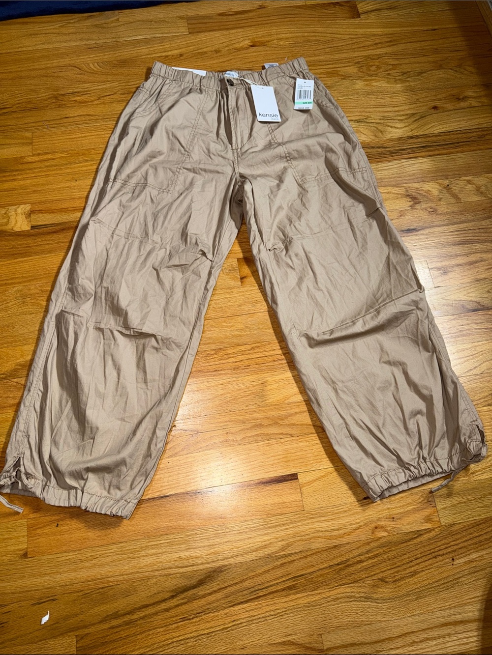 kensie Tan Elastic Waist Casual Pants